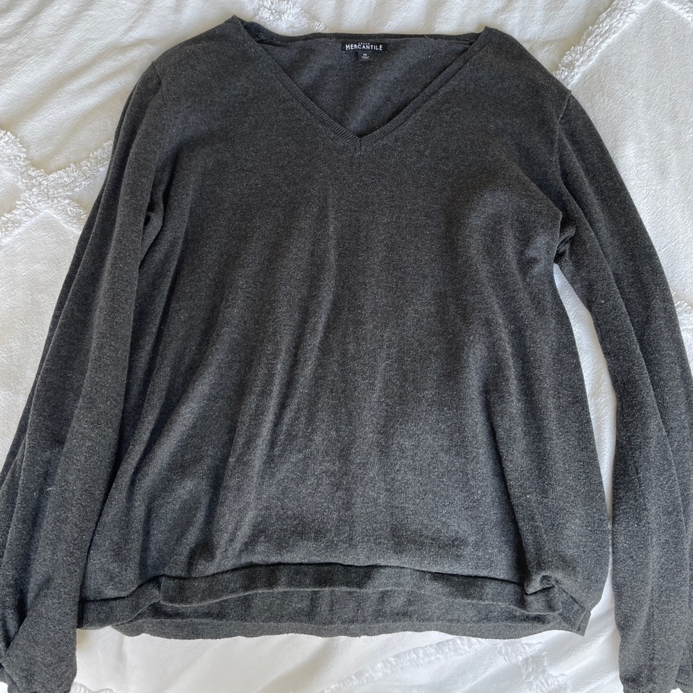 J.Crew size M charcoal v neck sweater